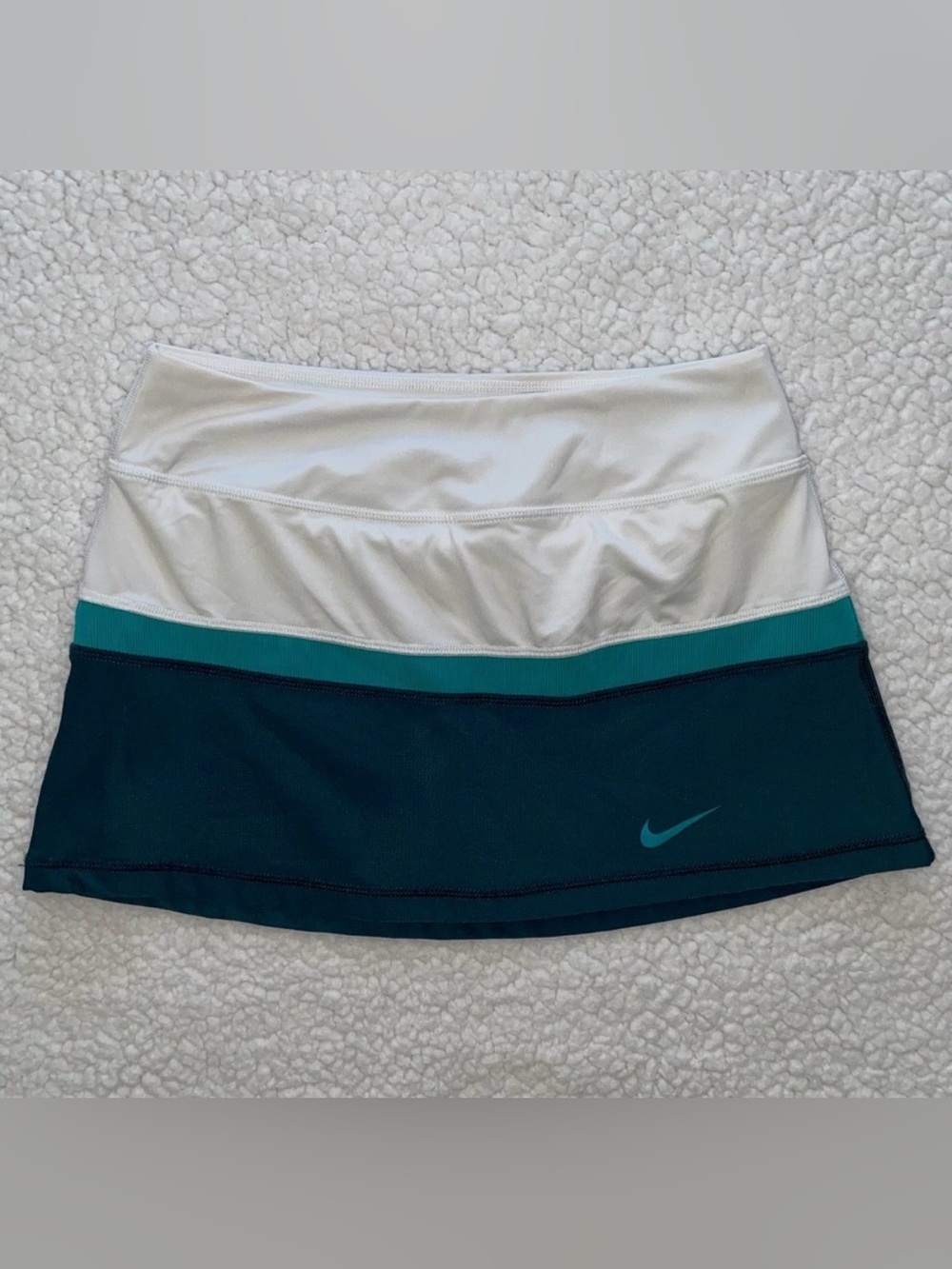 NIKE Dri Fit golf tennis skirt White Midnight Tea Emerald Green runner gym S